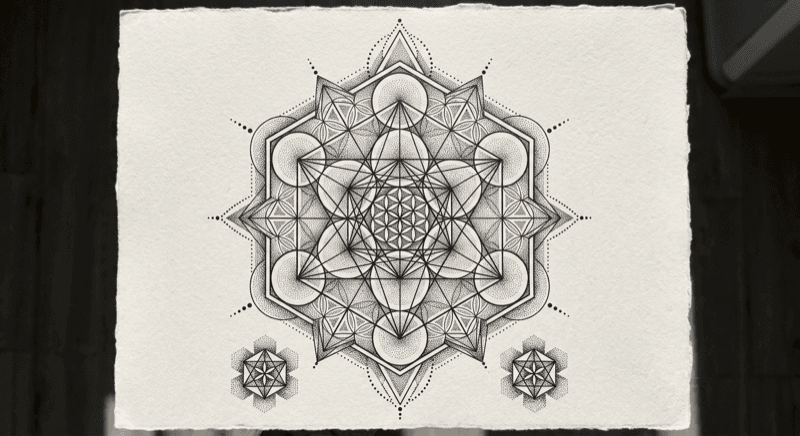 Geometric tattoo design