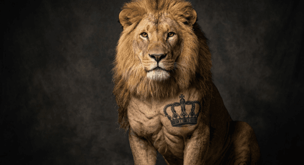Lion with crown